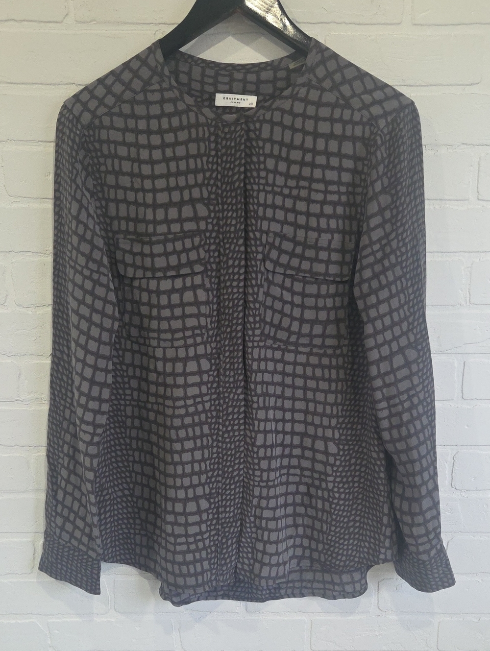 Equipment Silk Croc Print Blouse